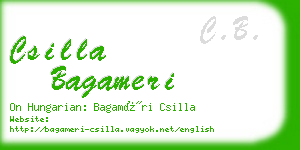 csilla bagameri business card